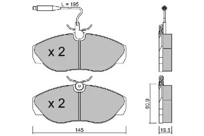 Комплект тормозных колодок (AISIN: BPFI-1011)